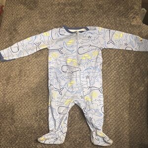 Wonder Nation Blue and Yellow Ocean Theme Footie